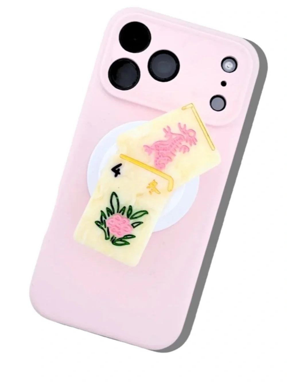 Solar Eclipse Hand painted Mahjong phone grip popsocket